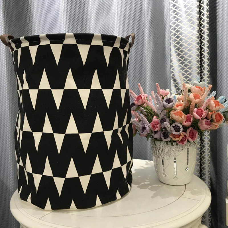 Корзина для белья складная корзина из хлопка и льна|Корзины белья| |