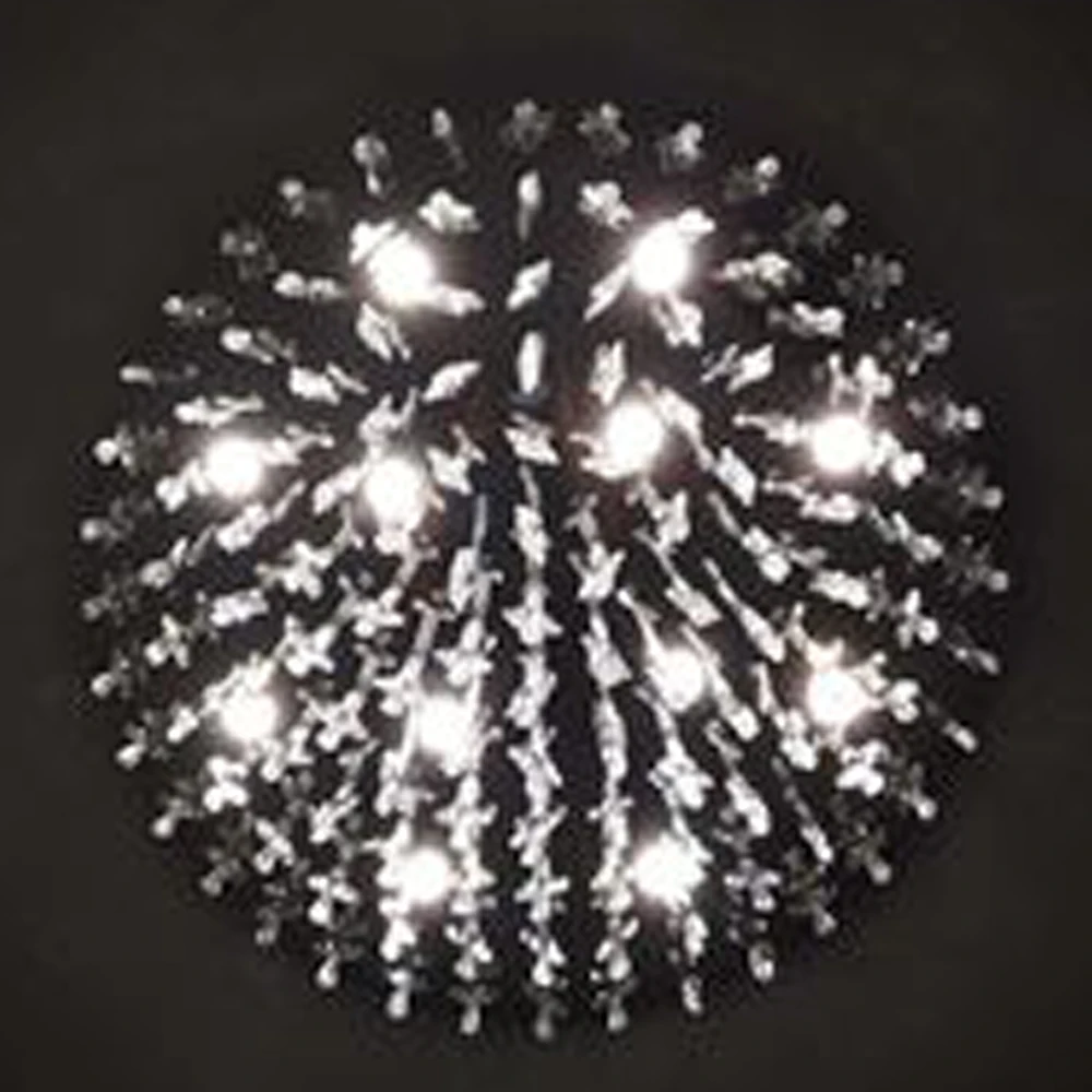 

New round design crystal ceiling chandelier LED light AC110V 220v lustre modern living room bedroom lamp