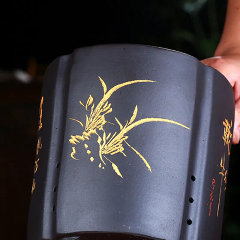 Изысканный из исинской фиолетовой глины Орхидея бассейна китайский Стиль