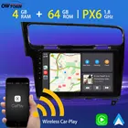 Автомобильный мультимедийный плеер PX6, 4 + 64 ГБ, GPS, Android 10, для Volkswagen Golf 7, MK7, DSP, HDMI, 5 USB