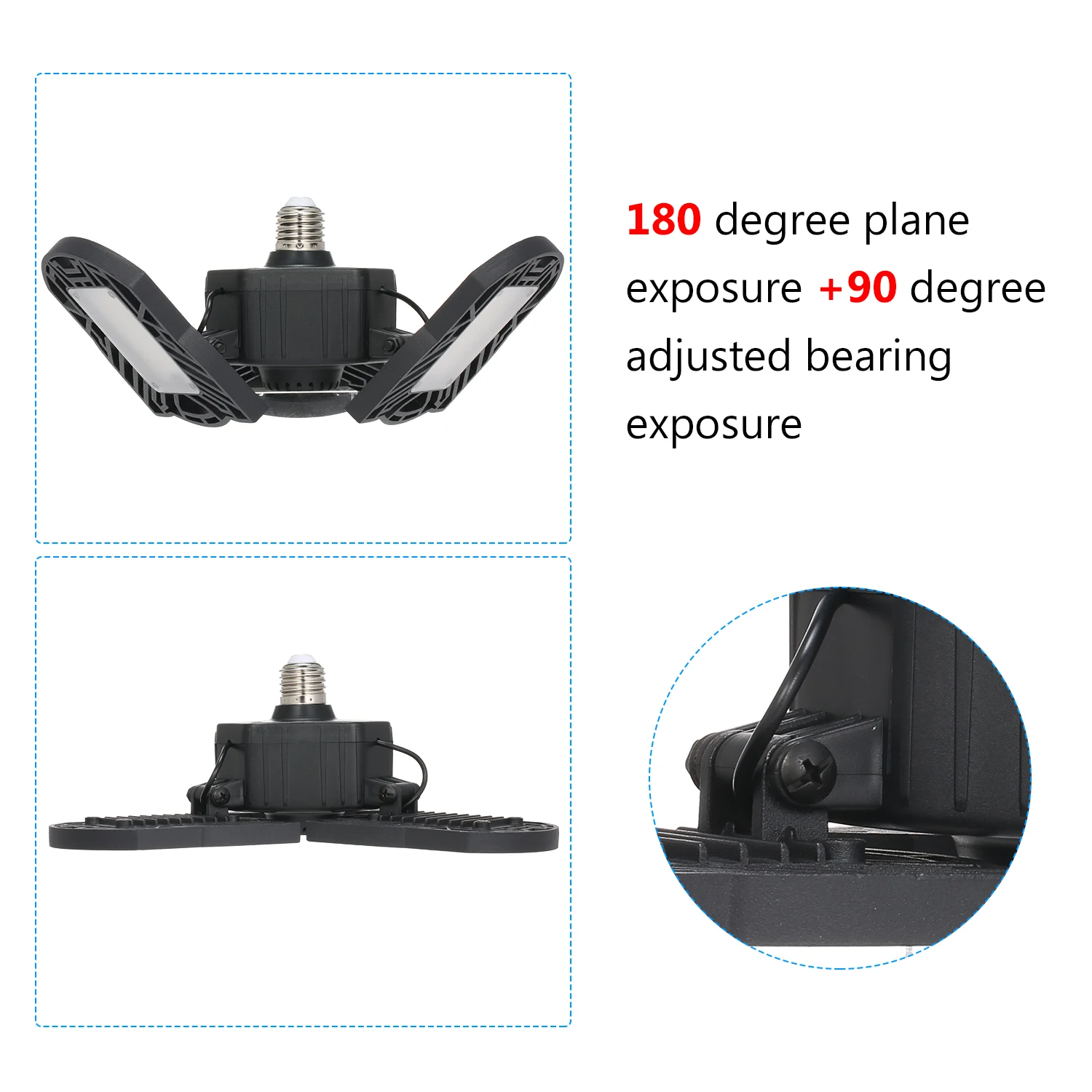 LED Garage Parking Light AC85-265V 6000lm Deformable Lamp Foldable E27 / E26 Bulb Interface for Indoor Lighting | Лампы и освещение
