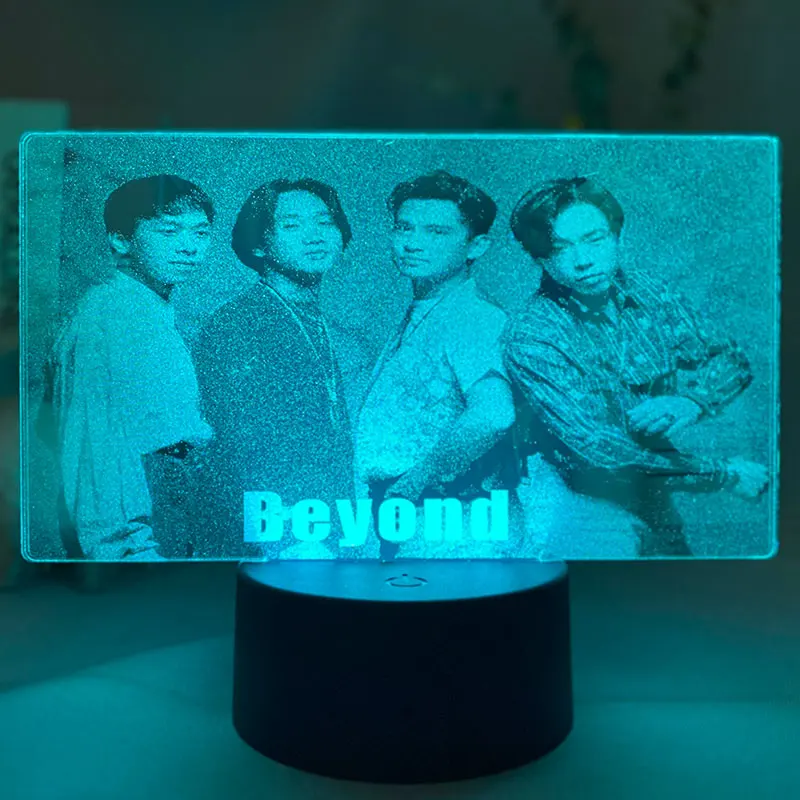 Объемная лампа в гонконгском стиле Beyond Wong Ka Kui акриловая прикроватная с