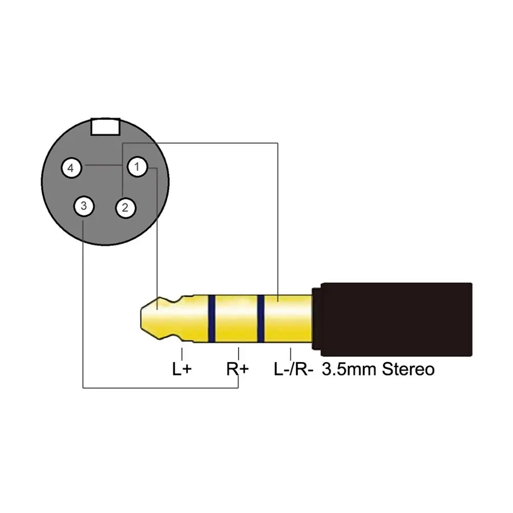 3 5 мм до 4-pin XLR мама наушники аудио 8 ядер посеребренный адаптер кабель 15 см