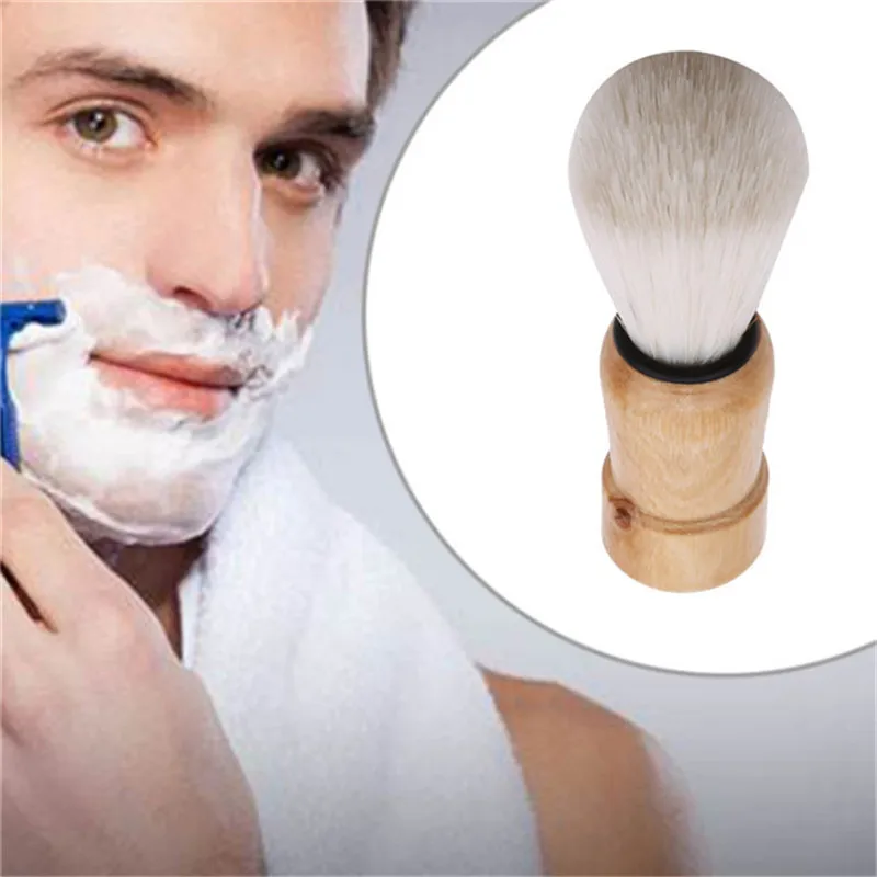 

1PC Shaving Brush Badger Hair Men Barber Salon Men Facial Beard Cleaning Appliance Shave Tool Razor Brush Wood Handle For Men
