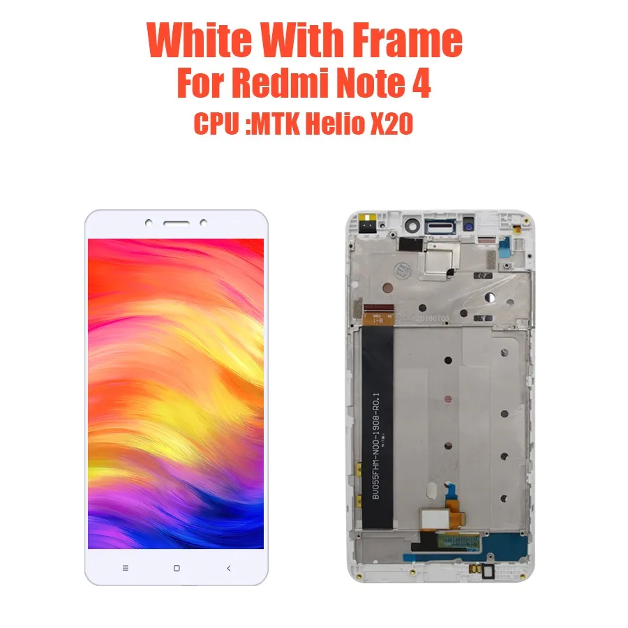 ЖК-экран PINZHENG AAAA для Xiaomi Redmi Note 4 4X дисплей для Snapdragon 625 MTK Helio X20 сменный ЖК-дисплей - Цвет: For Redmi Note 4