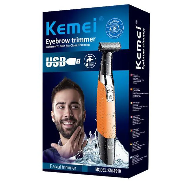 

kemei electric Shaver KM-1910 rechargeable men's shaver razor epilator body hair remover face shaver washable Beard Trimmer