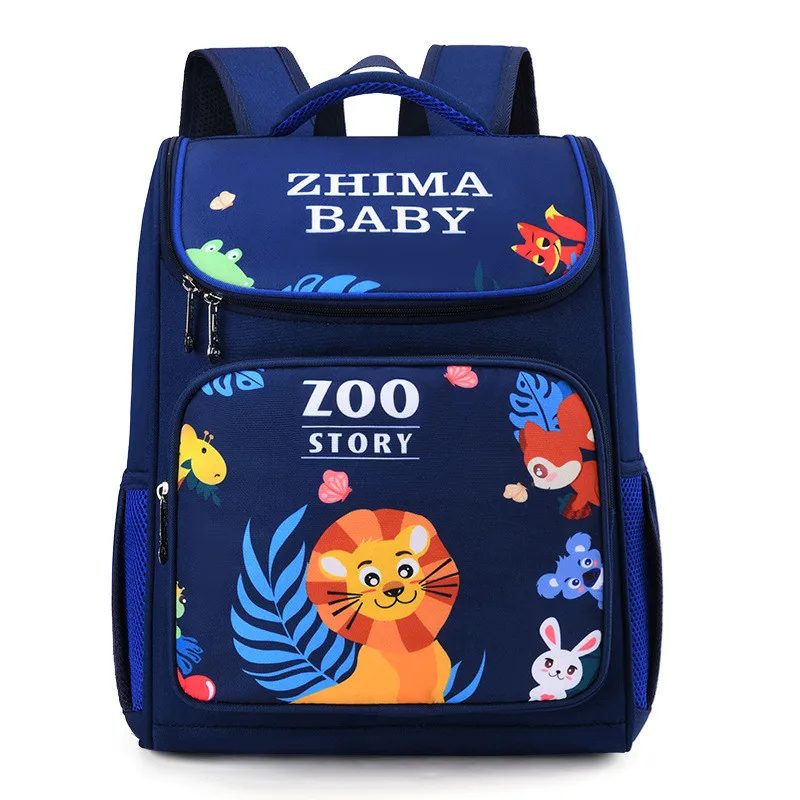 Детский ортопедический рюкзак для девочек, ранец с принтом льва, школьные ранцы для мальчиков для начальной школы 1-5 классов