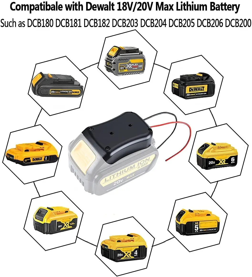 Батарея адаптер для Makita 18V док станция Мощность колеса с 14 AWG соединители проводов