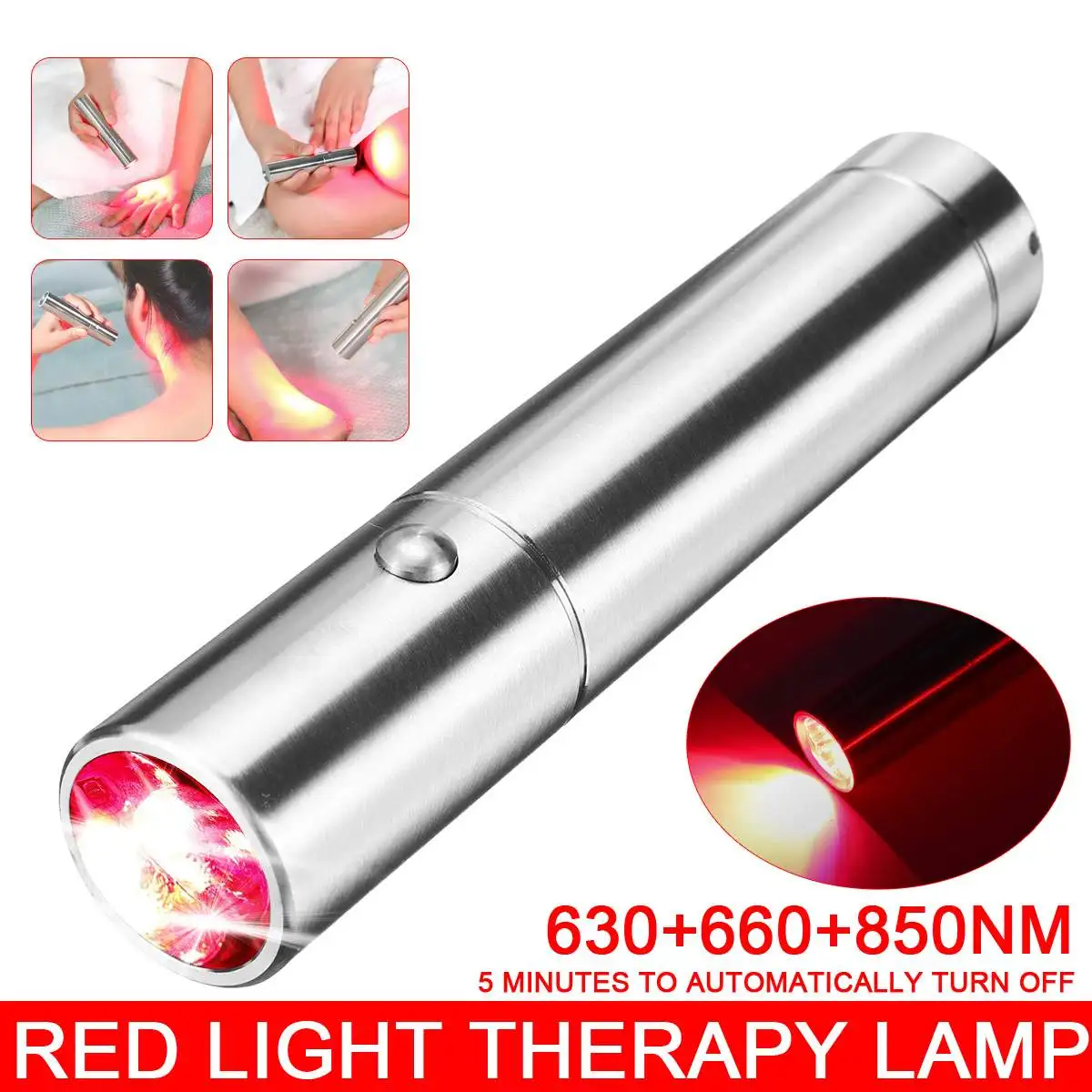 

Joint Pain Portable Led Near Infrared Infra 850nm Handheld Medical Lamp 630nm 660nm Red Light Therapy torch Therapy Lamp