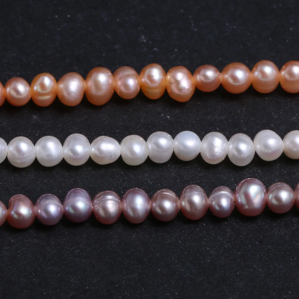 

2021High Quality Natural Freshwater Pearl Beads Potato Shape Punch Loose Beads for DIY Elegant Necklace Bracelet Jewelry Making