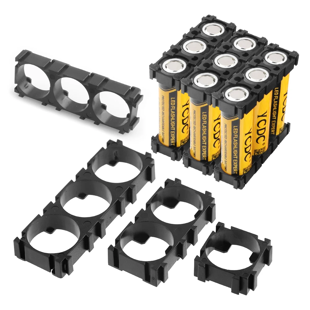 

20pcs 18650 Lithium Battery Spacer Frame Radiating Holder Bracket Cylindrical Plastic Batery Case Anti Vibration For DIY Pack