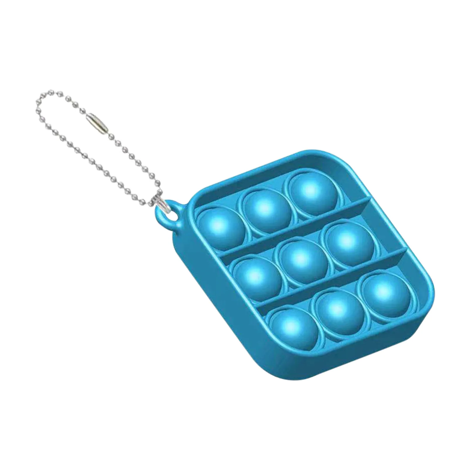 Juguete sensorial de silicona para personas inquietas, colgante de burbujas de empuje con hoyuelos simples, necesidades especiales para el autismo, juguete para apretar el estr&eacute;s-1