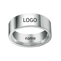 ywshk 2021 silver stainless steel ring for women custom engrave lover couple rings mens charm jewelry wholesale