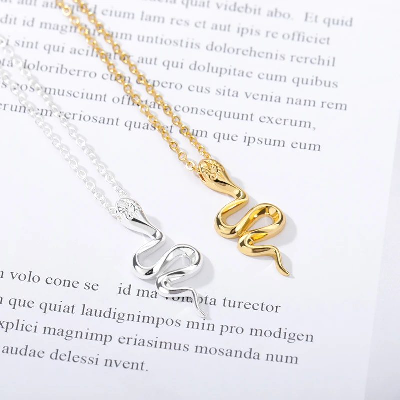

Vintage Stainless Steel Snake Cobra Pendant Necklace For Women Animal Necklaces Chain Short Long Minimalist Female Jewelry Gift