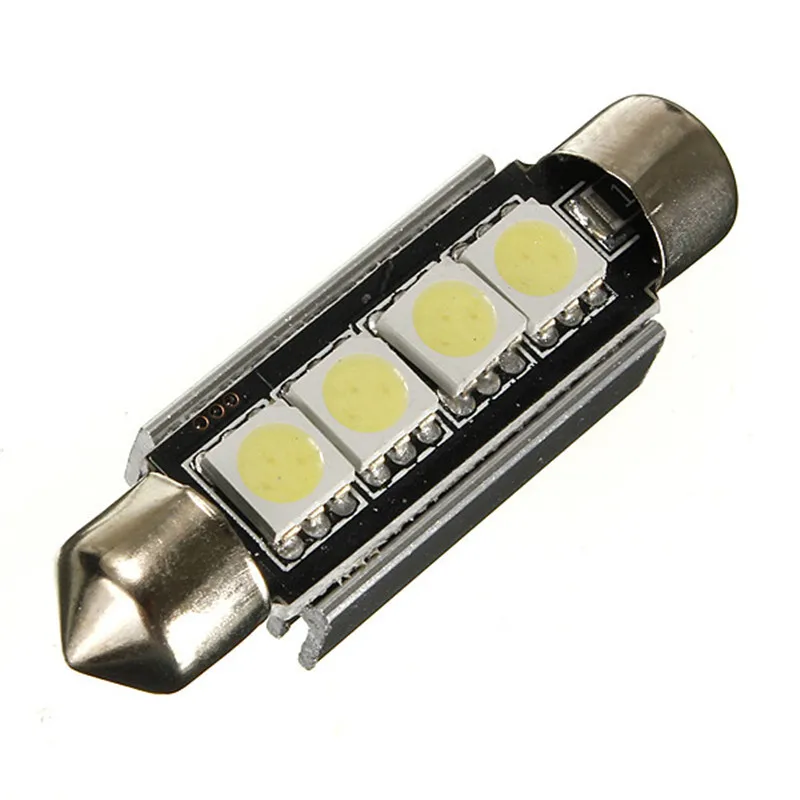 4 шт./лот 42 мм 4SMD 3 SMD 5050 светодиодный CANBUS без ошибок гирлянда лампы с номерным