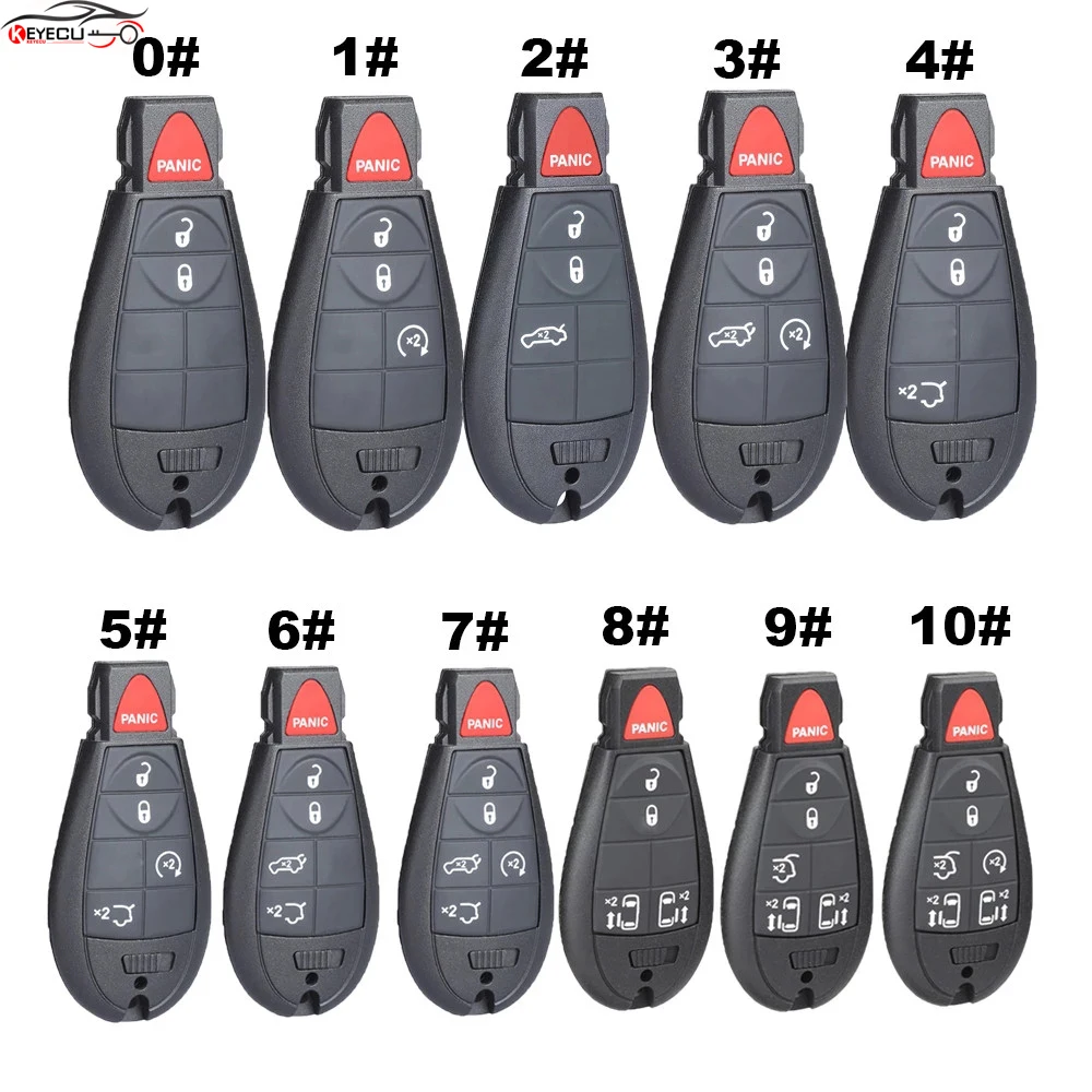 KEYECU OEM дистанционный смарт ключ-брелок 433 МГц ID46 для Chrysler Dodge Jeep FCC:M3N5WY793X (0 #,1 #,2 #,3 #,4 #,5 #,6 #,7 #,8 #,9 #,10 # пульт)
