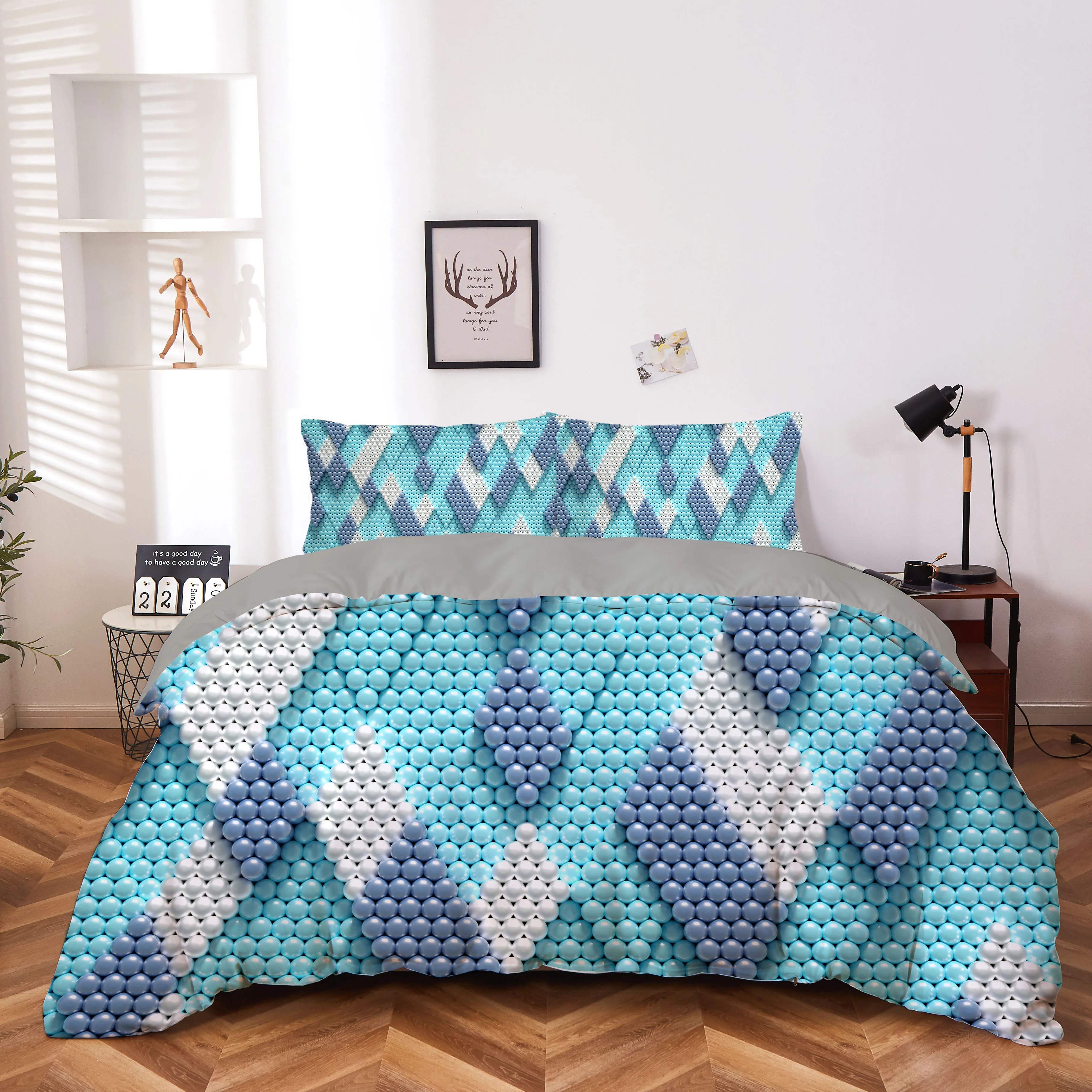 Квадратный тема Стиль 2/3 шт. Постельное белье Черные детские штаны с