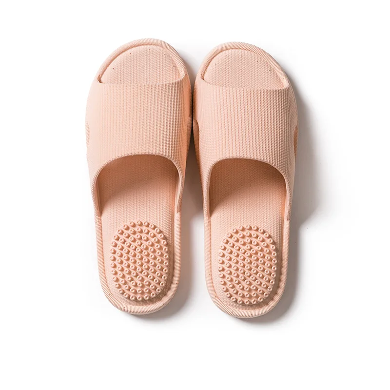 Летние домашние шлепанцы Домашняя Массажная обувь на плоской толстой подошве