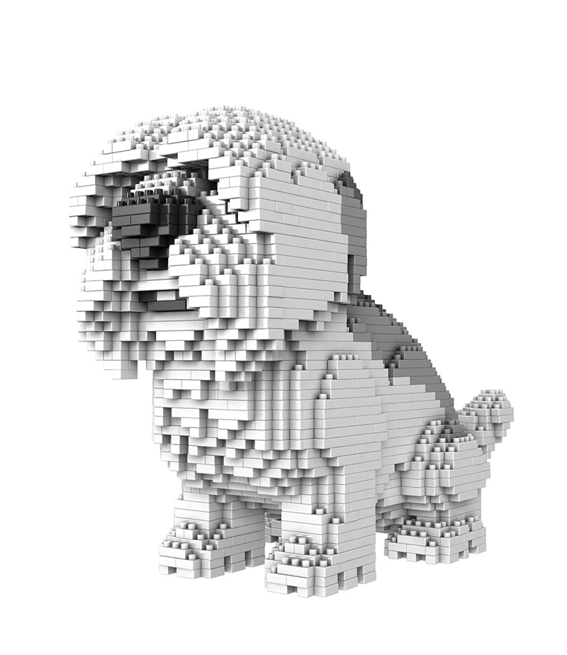 

Mini Cartoon Dog Block Beagle Hound Schnauzer Dachshund Sheep Dog DIY Building Brick Educational Toy For Kids Box Gift