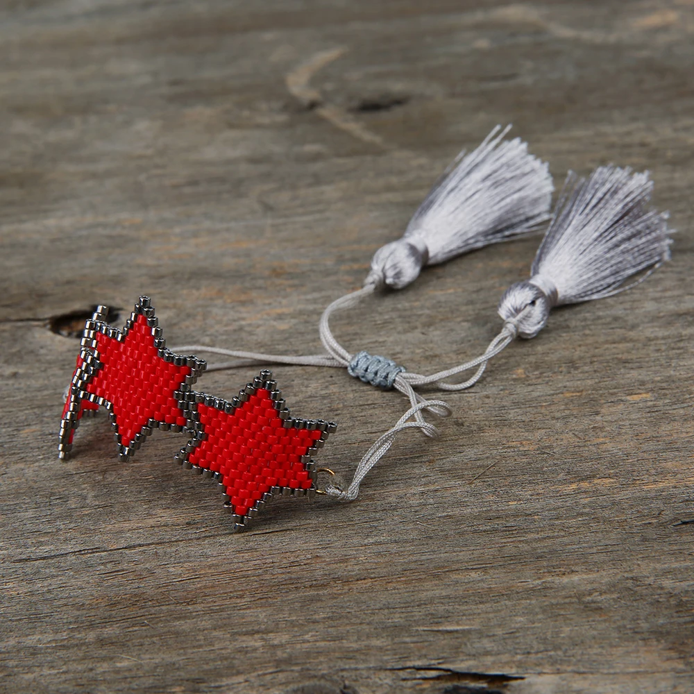 Браслет Rttooas женский Плетеный вручную с бусинами Миюки|Браслеты шармами| |