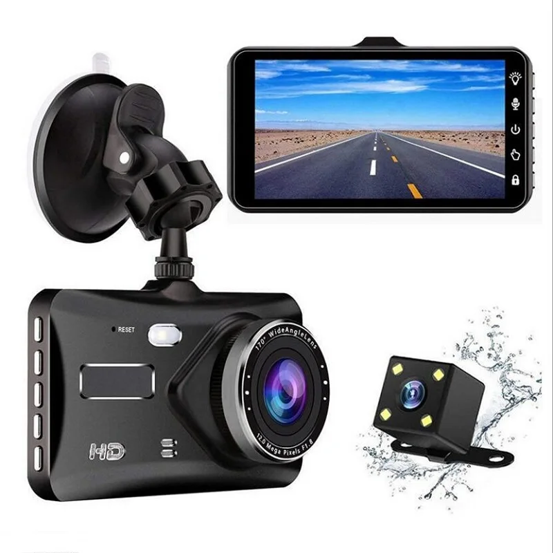 4-дюймовый экран высокой четкости 1080P Автомобильный видеорегистратор передний и