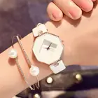 Женские Аналоговые кварцевые наручные часы с ремешком из искусственной кожи
