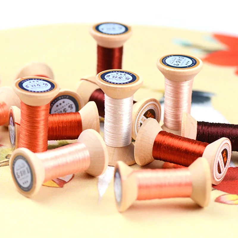 Красная Вышивальная нить из кленовых листьев/Вышивальная ручной работы/шелковая