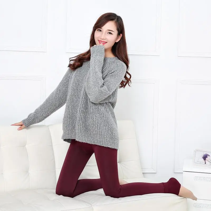 Женские осенне зимние плотные теплые брюки ATHVOTAR 2019 эластичные флисовые с начесом