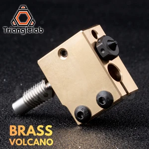 Trianglelab Brass нагревательный блок Volcano сопло из закаленной стали вулкана из титанового сплава термостойкий комплект PT100