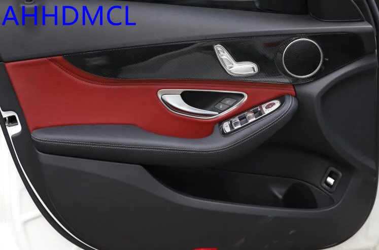 Car Interior Sequins Mouldings Modification Decorative Trim Frame Carbon Fiber Color For C Class GLC200 GLC260 GLC300L 2015-2018