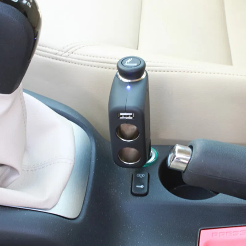 Зарядное устройство 12V2 для автомобиля 4 В 3 направления вращающееся USB