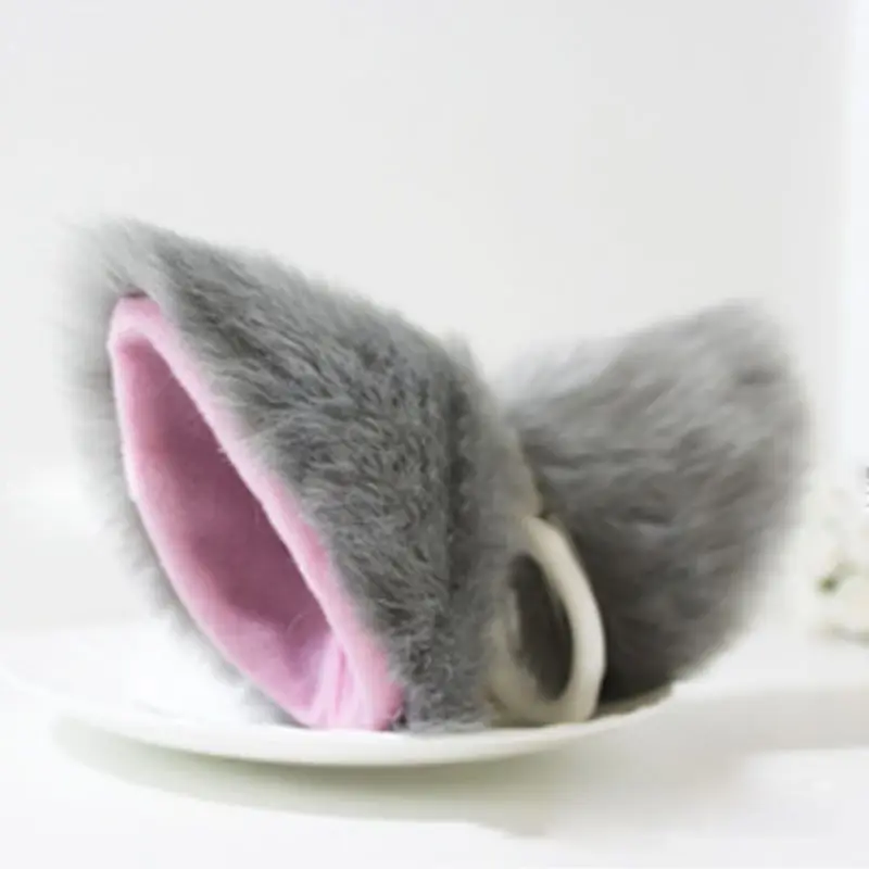 Косплей Вечеринка кошка лиса длинные меховые ушки Neko костюм заколка для волос