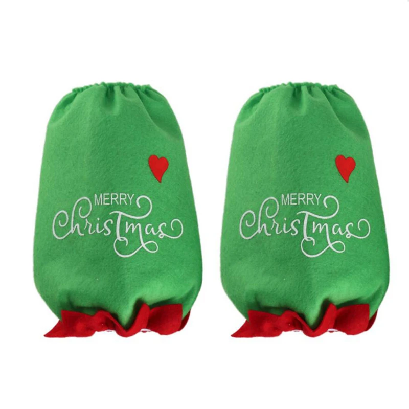 2 пары в партии Кухня очистки Защитные манжеты эластичные Рождество крышки руки