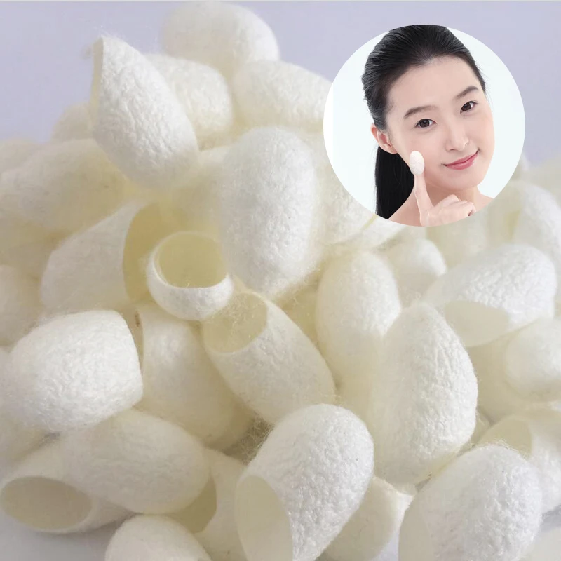

300-50PCS Natural Silkworm Cocoons Deep Cleaning Face Blackhead Cleanser Silkworm Balls Exfoliating Scrub Face Cleaning Cocoons