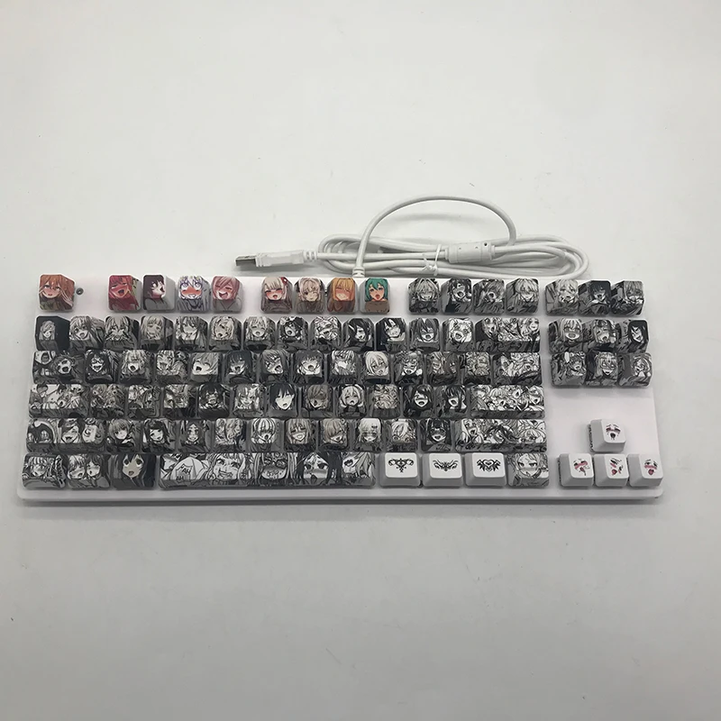 

Drop 108key PBT Keycap Dye Sublimation OEM Profile Japanese Anime Keycap For Cherry Mx Gateron Kailh Switch Mechanical Keyboard