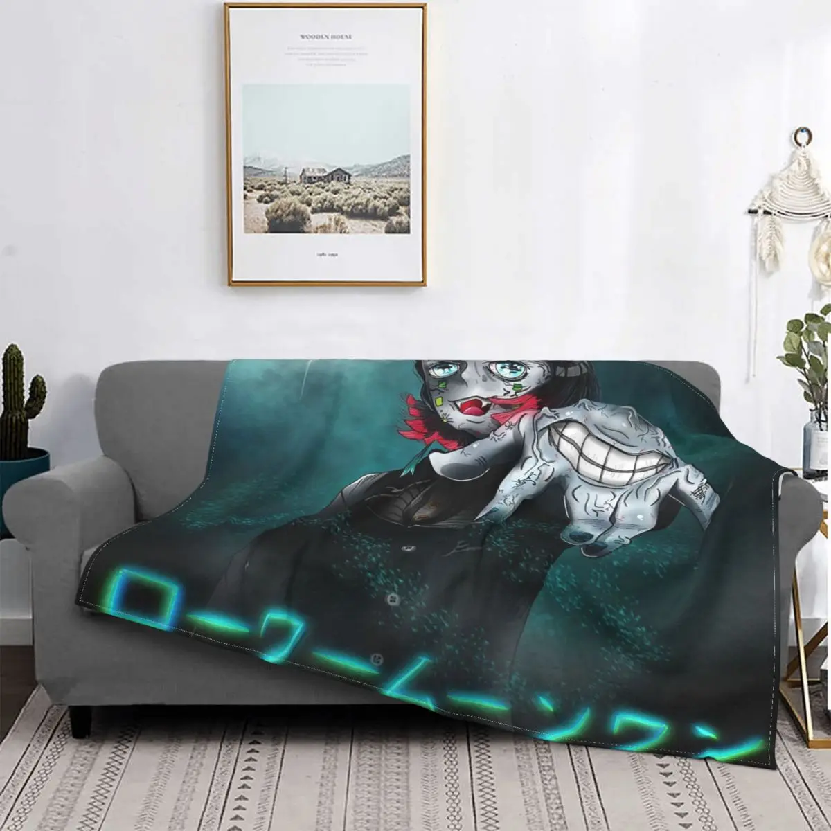 

Demon Slayer Enmu Blankets Velvet Spring/Autumn Manga Multi-function Warm Throw Blankets for Bed Outdoor Rug Piece