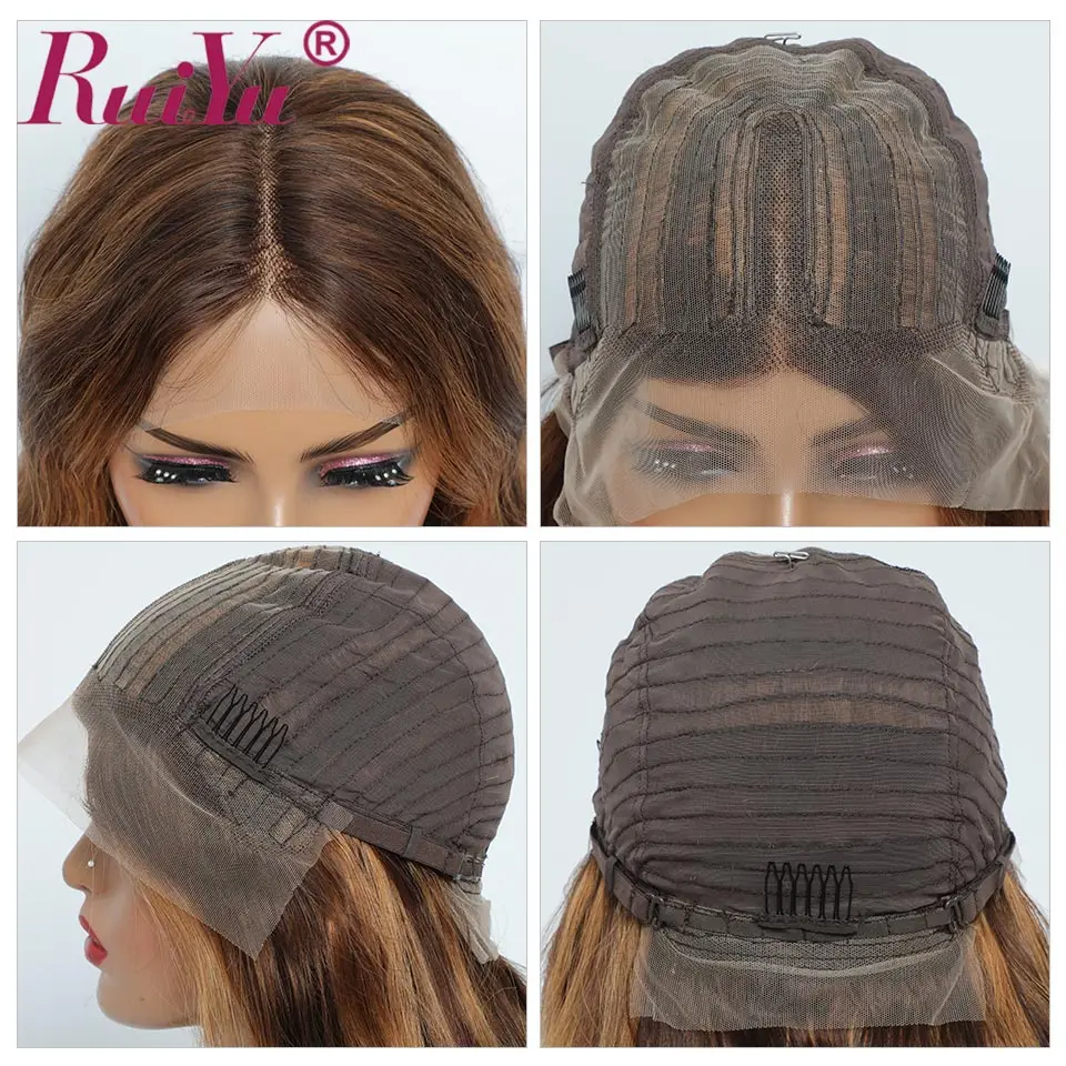 Выделите парик бразильские волнистые волосы Синтетические на кружеве с эффектом