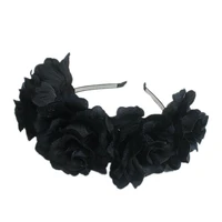 rose headdress hair hoop wedding flower garland festival artificial floral headband bride wreath hair accessories for women