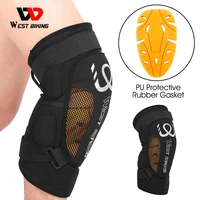 west biking knee pads cycling protector with pu rubber pad physical filling running basketball sports safety knee tendon support