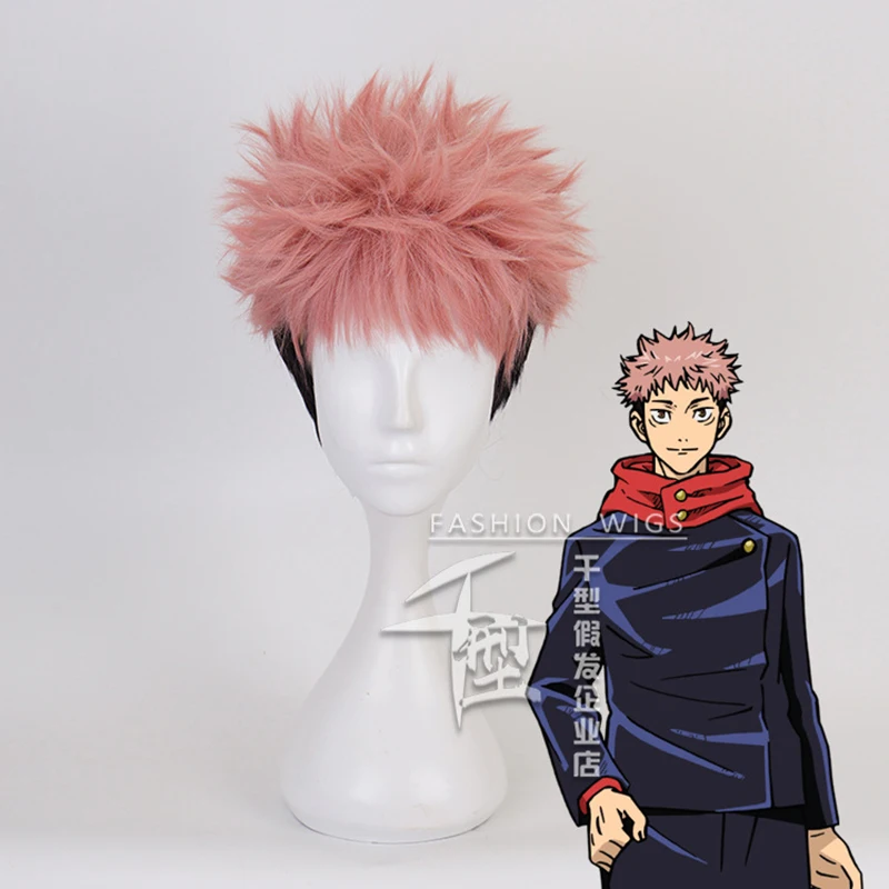 

Anime Cosplay Jujutsu Kaisen Cosplay Yuji Itadori Wig Jujutsu Kaisen Yuji Itadori Costume