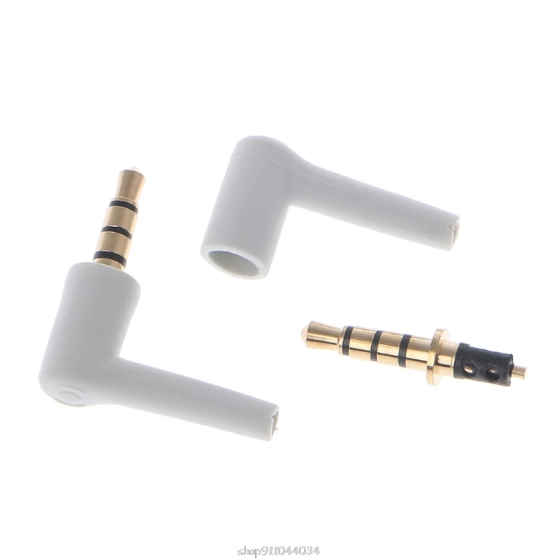 

10 Pcs Gold Plated 3/4 3.5mm 90 Male Stereo Headphone Mini Jack Plug Mar11 21 Dropship