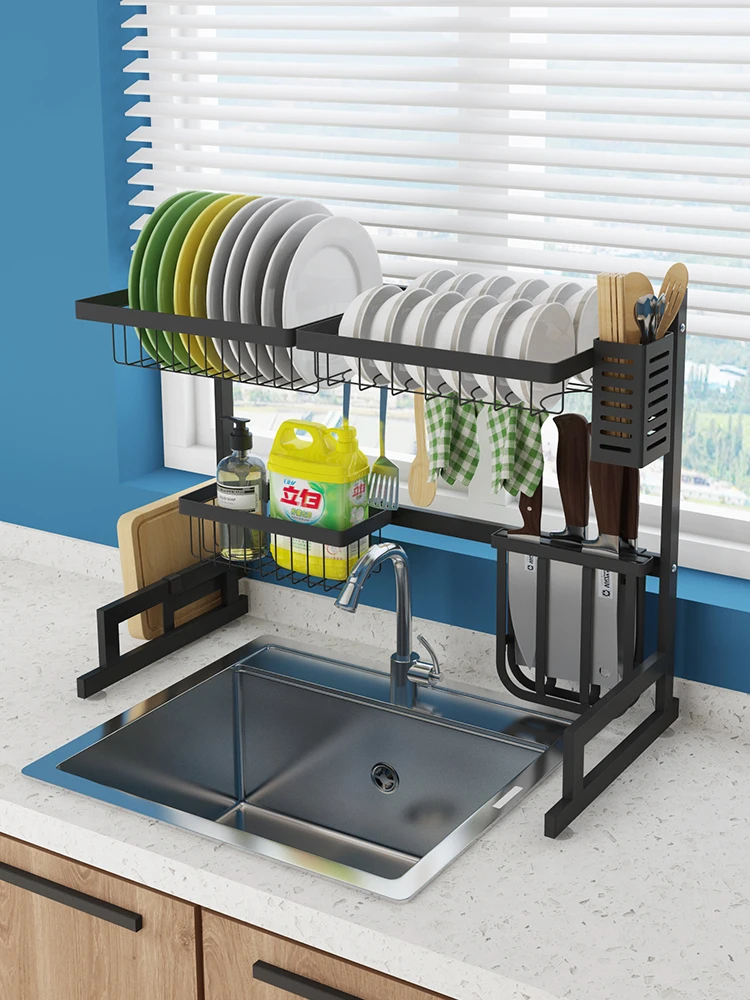 Стабильная кухонная стойка из нержавеющей стали для раковины полка слива посуды