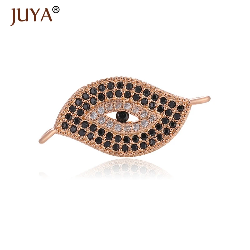 rose gold Juya модный материал для изготовления украшений 10 типов греческого глаза/Турецкий глаз/чармы «от дурного глаза» разъемы для ювелирных изделий DIY ремесло - Цвет: rose gold