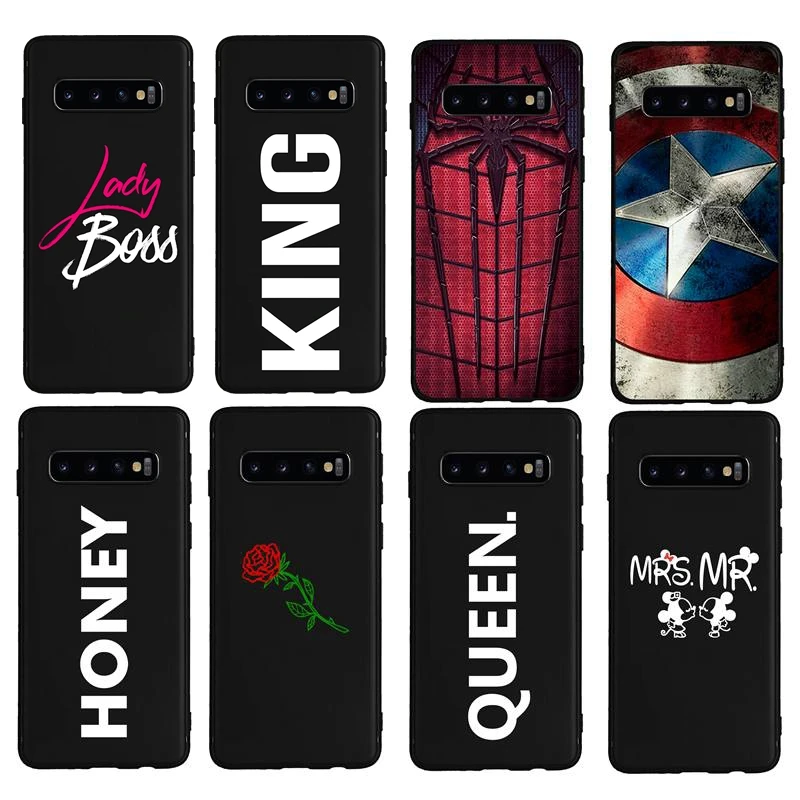 Модный мягкий силиконовый чехол Captain Mr Mrs Kiss для Samsung Note 10 Plus 8 9 S8 S9 S10 S7 edge