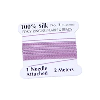 xuqian 0 45mm hot selling with handmade 100 natural silk cord rope beaded silk thread for jewelry making w0014
