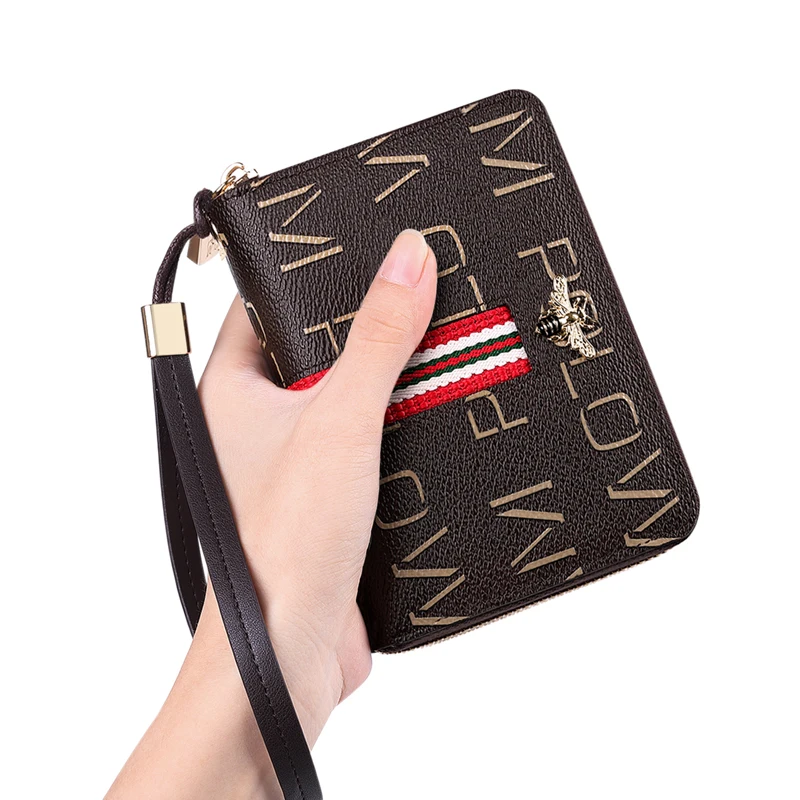 

2020 new card bag female anti-theft brush organ multi-card sheepskin leather large capacity women's driver's license set