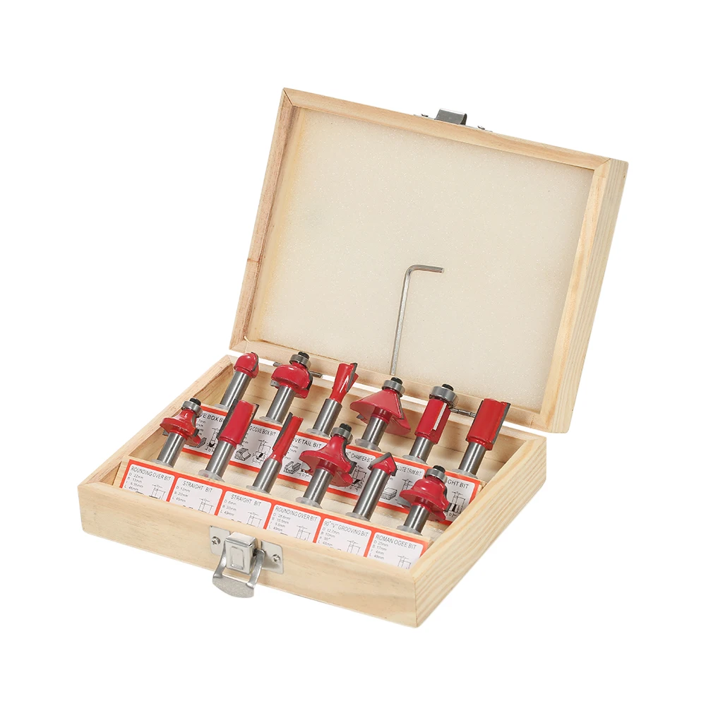 12 шт. фреза s фрезы для дерева 8 мм хвостовик деревообрабатывающий фрезерный