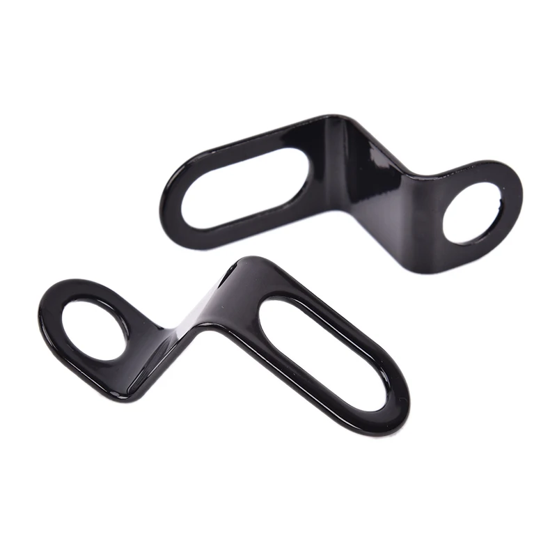 1 Pasang Universal Sepeda Motor Relokasi Belakang Sinyal Giliran Lampu Braket Logam Pemegang Indikator Berdiri Hitam