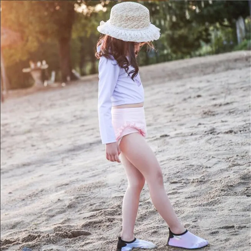 Детский Быстросохнущий купальник с длинным рукавом и фламинго | Мать ребенок