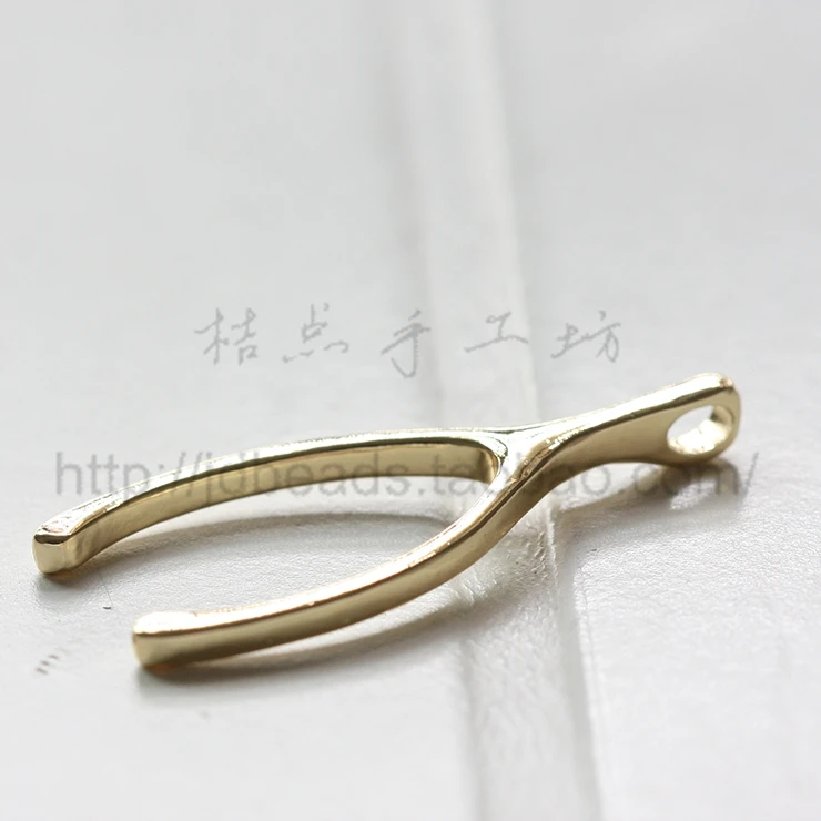 Цельные позолоченные латунные подвески класса премиум с основанием кость